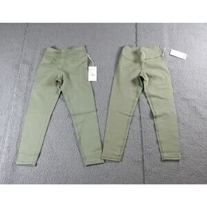 New Mate The Label Legging Lot of 2 Xs Green Organic USA